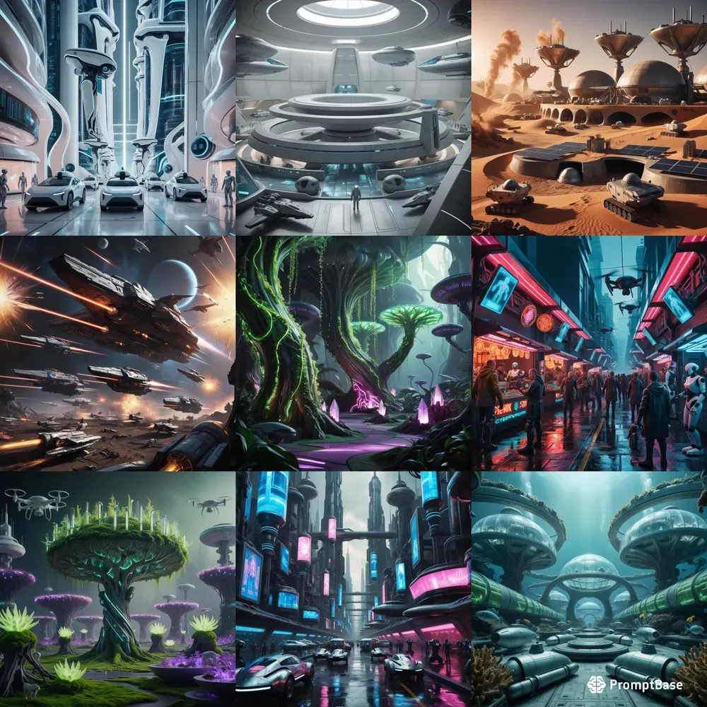 Sci-fi Art For Creations Leonardo Ai Prompt | PromptBase