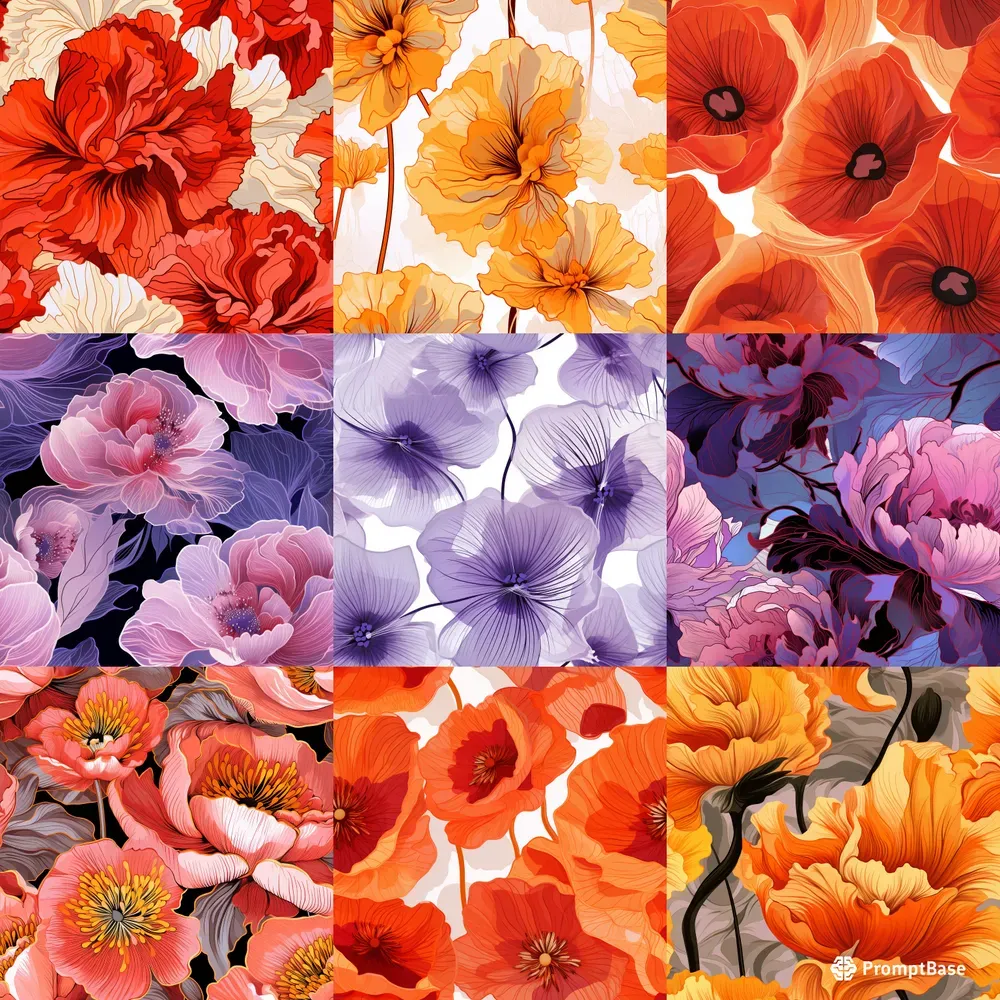 Seamless Floral Wrapping Paper Designs Midjourney Prompt PromptBase