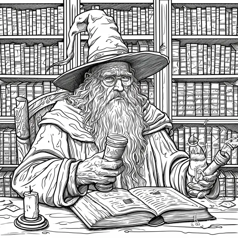 Medieval Themed Coloring Book Pages Midjourney Prompt | PromptBase