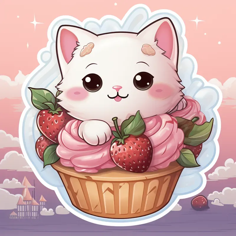 Cute Cats With Food Midjourney Prompt | PromptBase