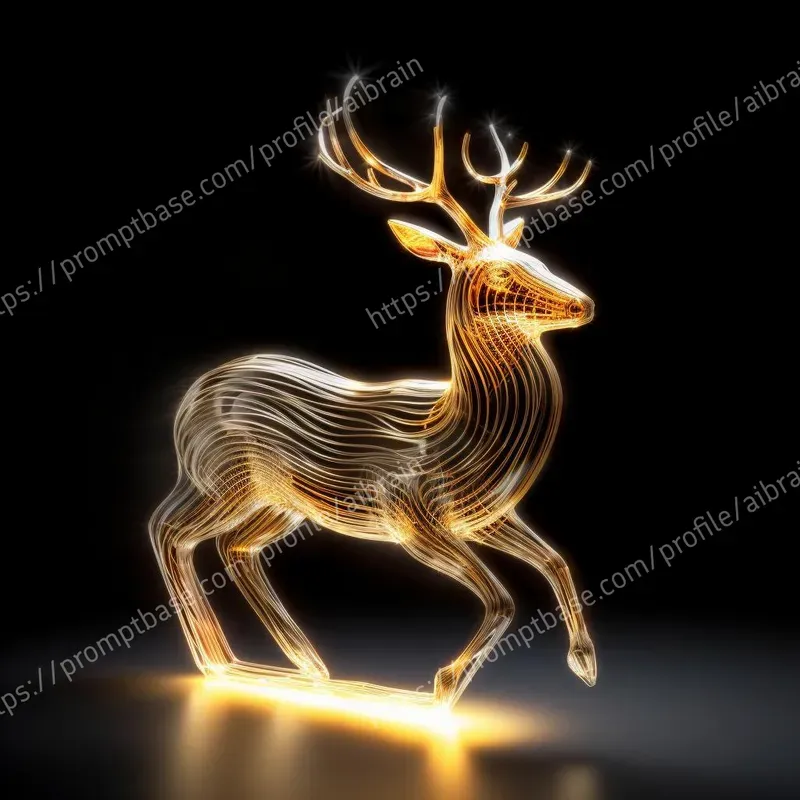 Animal Light Sculptures Midjourney Prompt | PromptBase