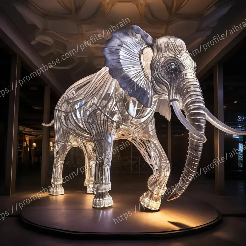 Animal Light Sculptures Midjourney Prompt | PromptBase
