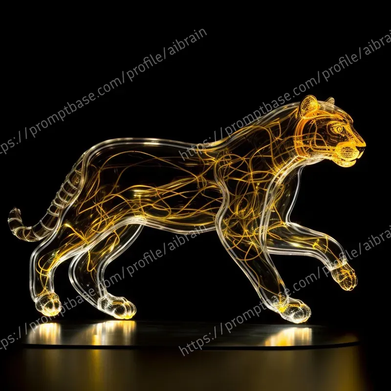 Animal Light Sculptures Midjourney Prompt | PromptBase