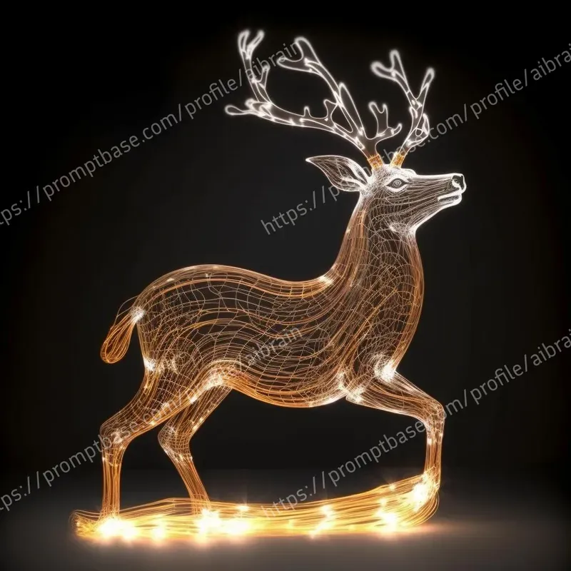 Animal Light Sculptures Midjourney Prompt | PromptBase