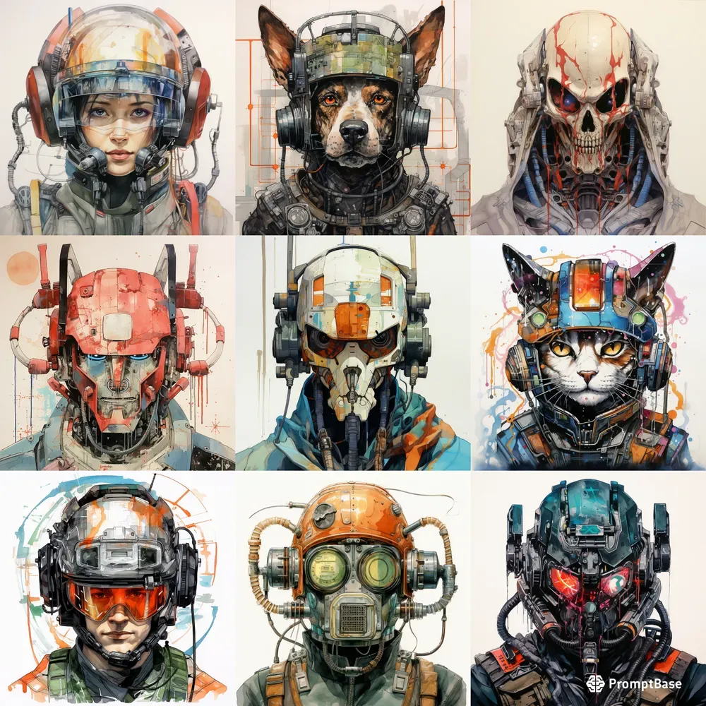 Avatar Portraits In Futuristic Style Midjourney Prompt | PromptBase