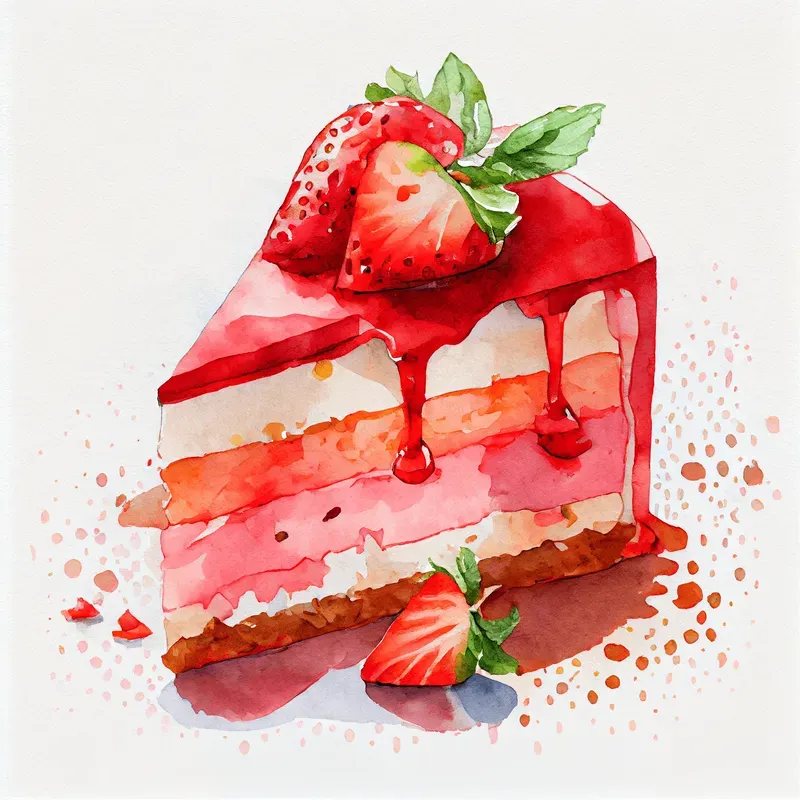Watercolor Art Foods Midjourney Prompt | PromptBase