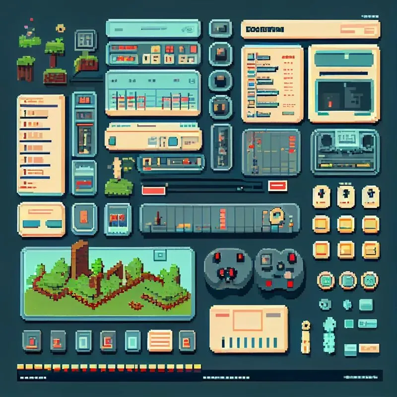 Pixel Game Asset Designs Midjourney Prompt | PromptBase