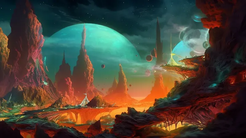 Alien Landscapes Midjourney Prompt | PromptBase