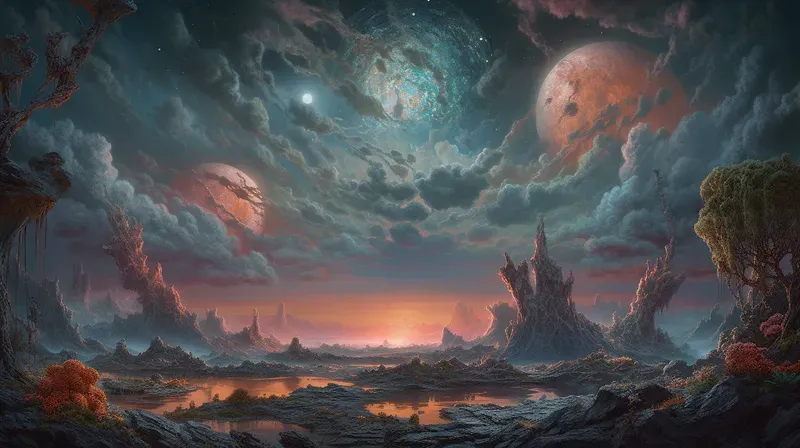 Alien Landscapes Midjourney Prompt | PromptBase