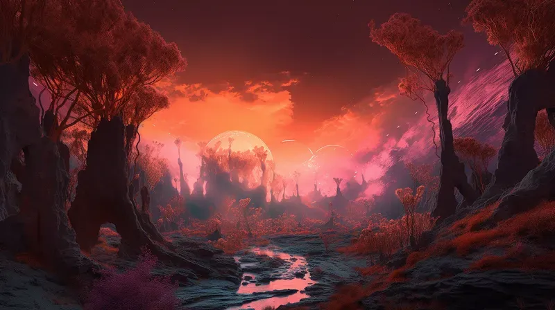 Alien Landscapes Midjourney Prompt | PromptBase