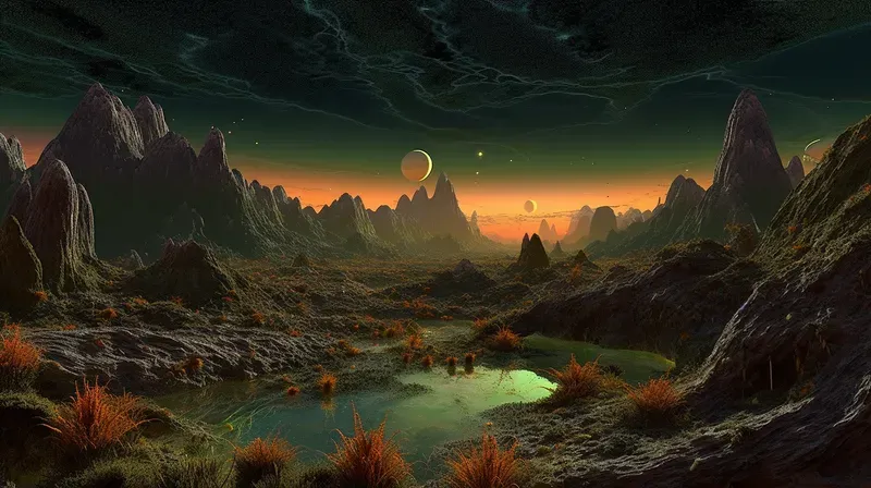 Alien Landscapes Midjourney Prompt | PromptBase