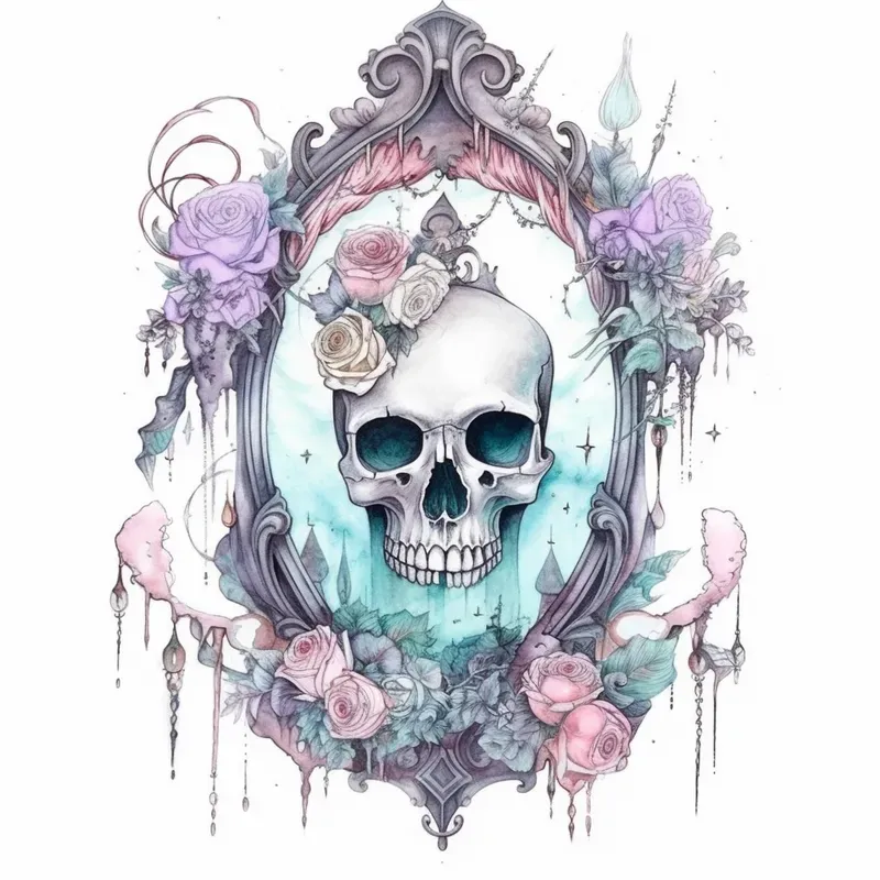 Watercolor Pastel Goth Designs Midjourney Prompt PromptBase