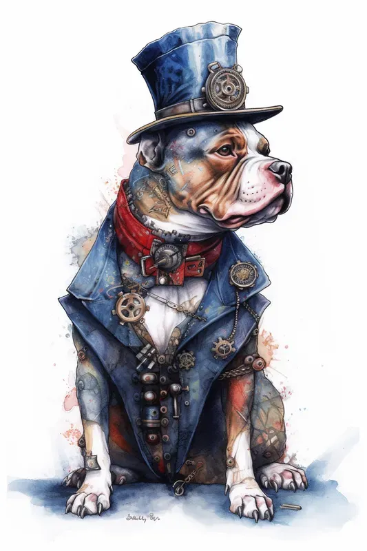 Steampunk Watercolor Animals Cliparts Midjourney Prompt | PromptBase