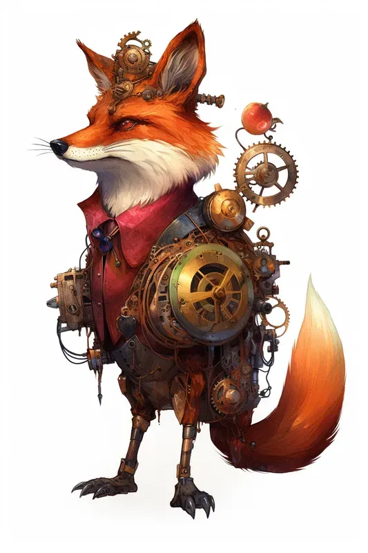 Steampunk Watercolor Animals Cliparts Midjourney Prompt | PromptBase