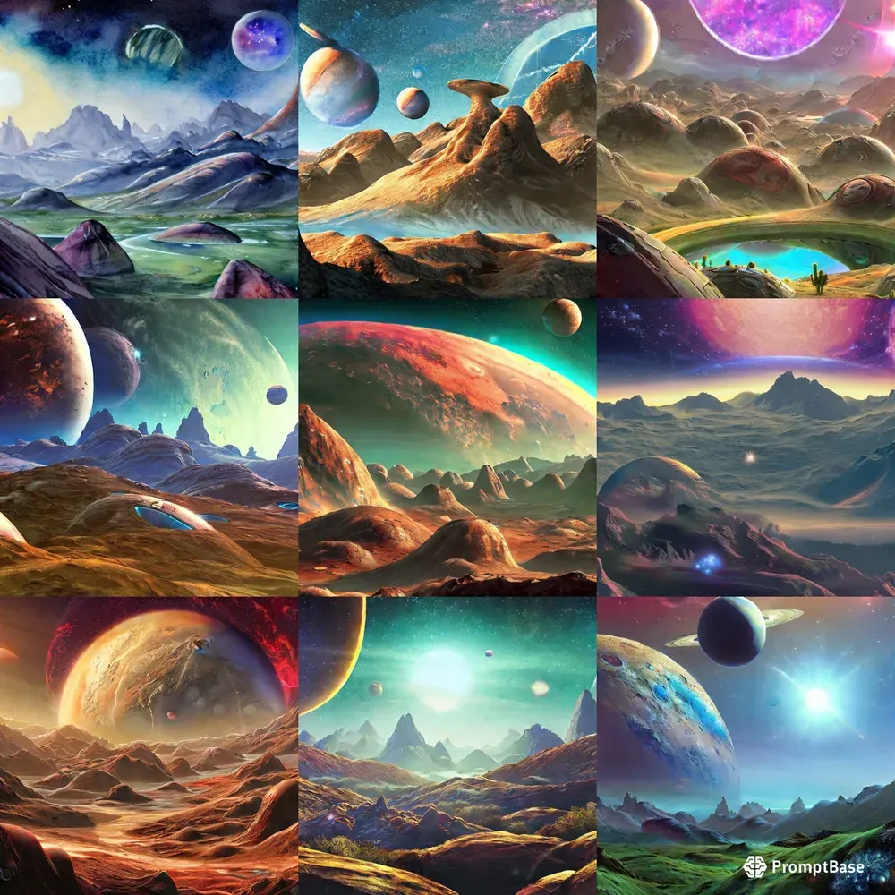 Sci-fi Landscapes Stable Diffusion Prompt | PromptBase