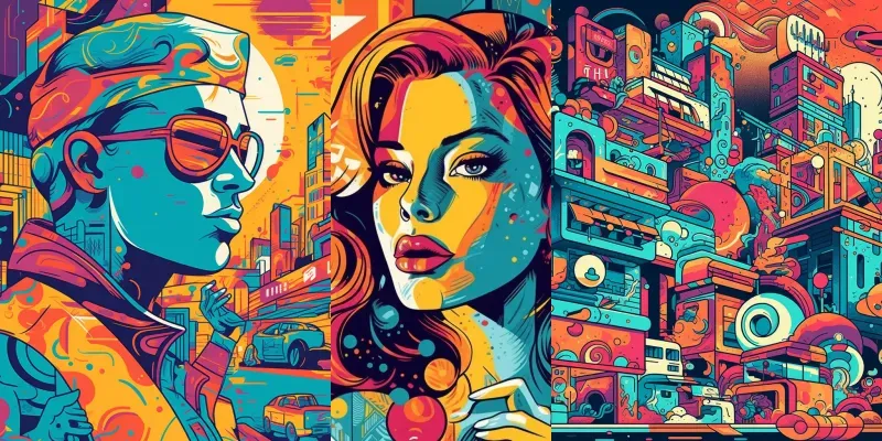 Colorful Pop Art Midjourney Prompt | PromptBase