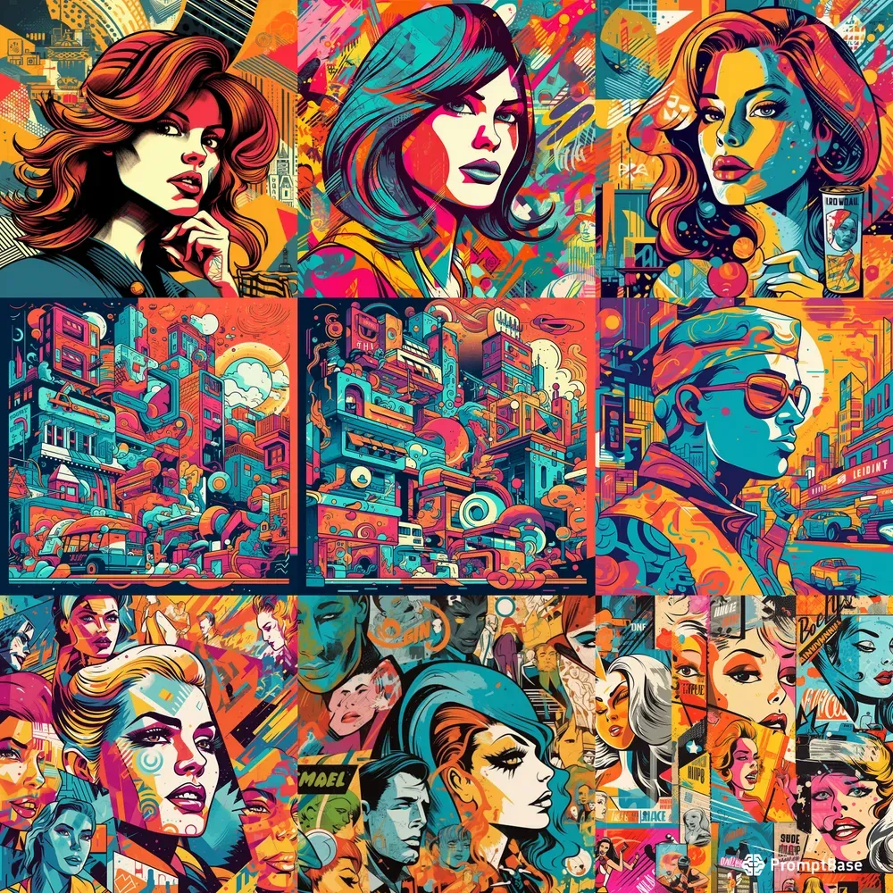 Colorful Pop Art Midjourney Prompt | PromptBase