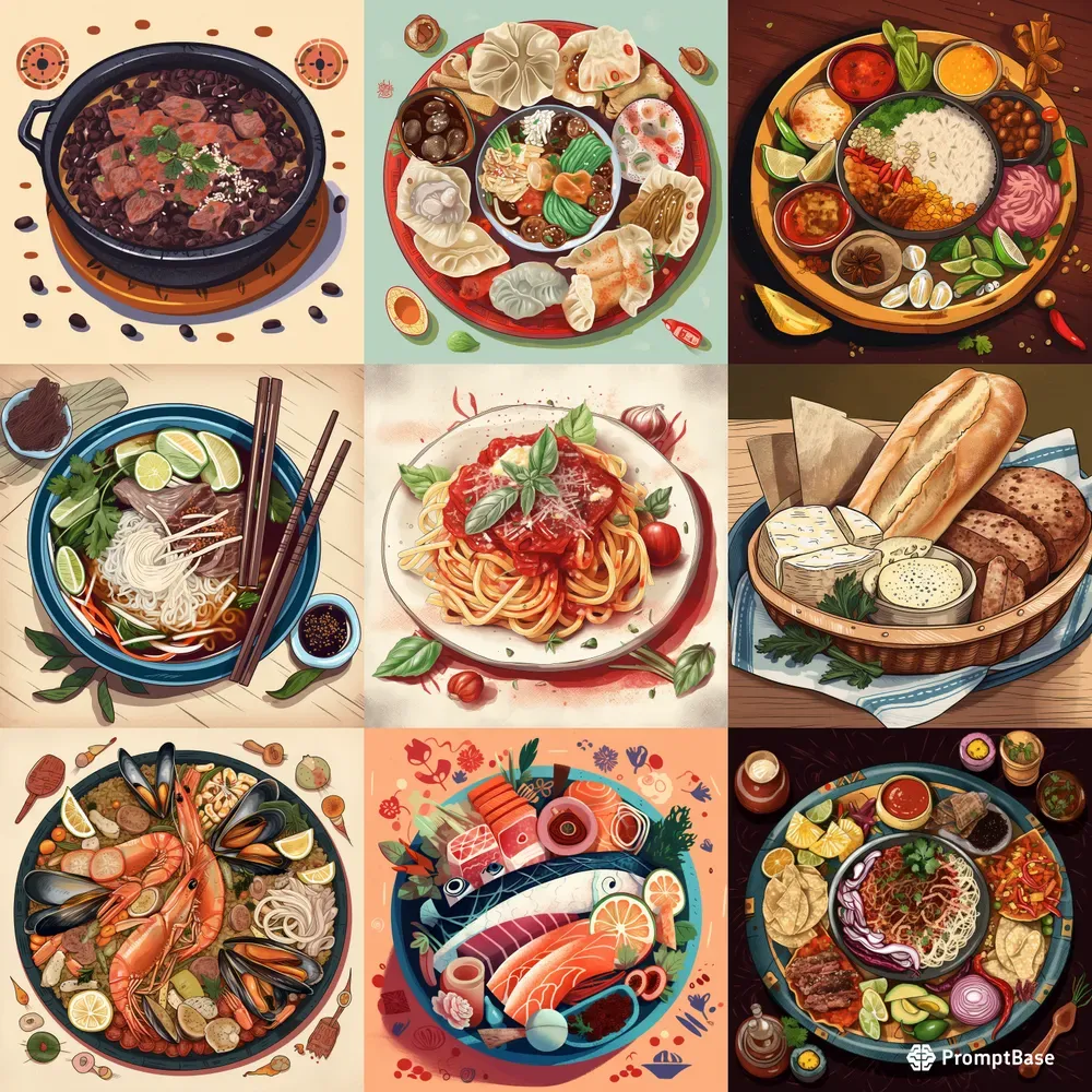 Authentic Dishes From Around The World Midjourney Prompt PromptBase