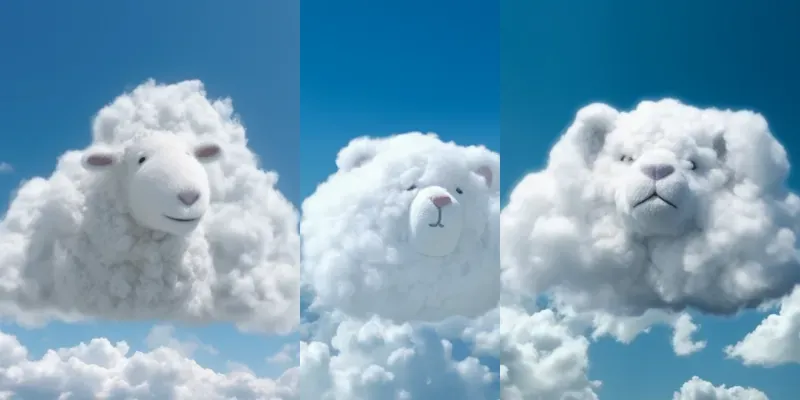 Clouds In The Shapes Of Animals Midjourney Prompt | PromptBase