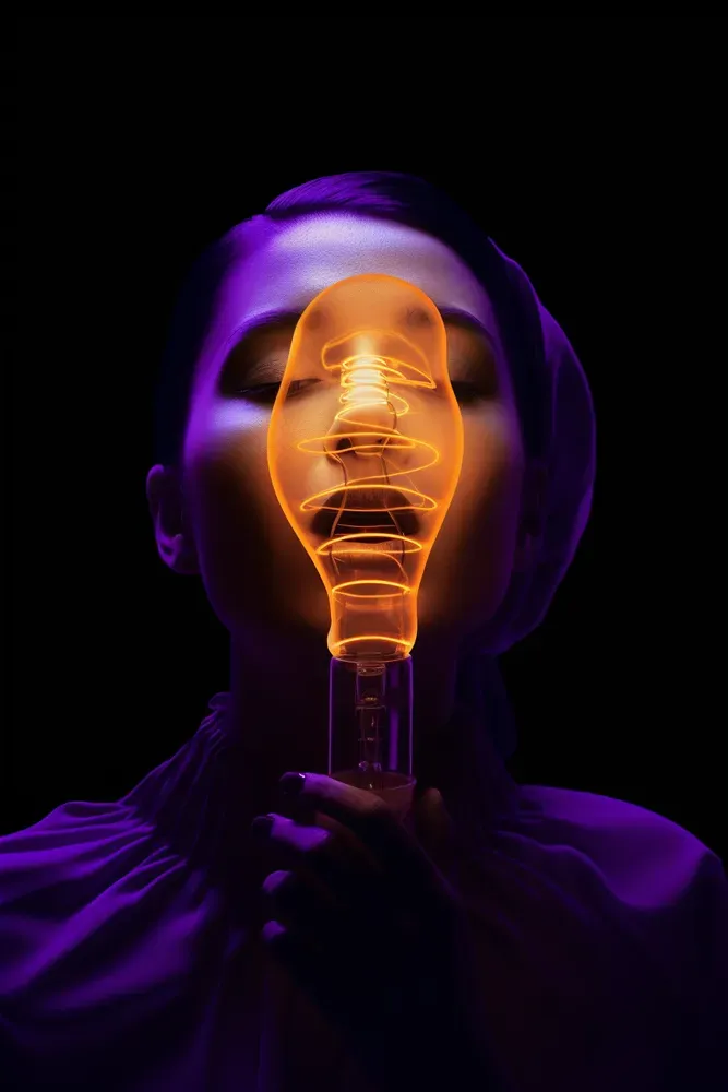 Moody Electric Portrait Photographs Midjourney Prompt PromptBase