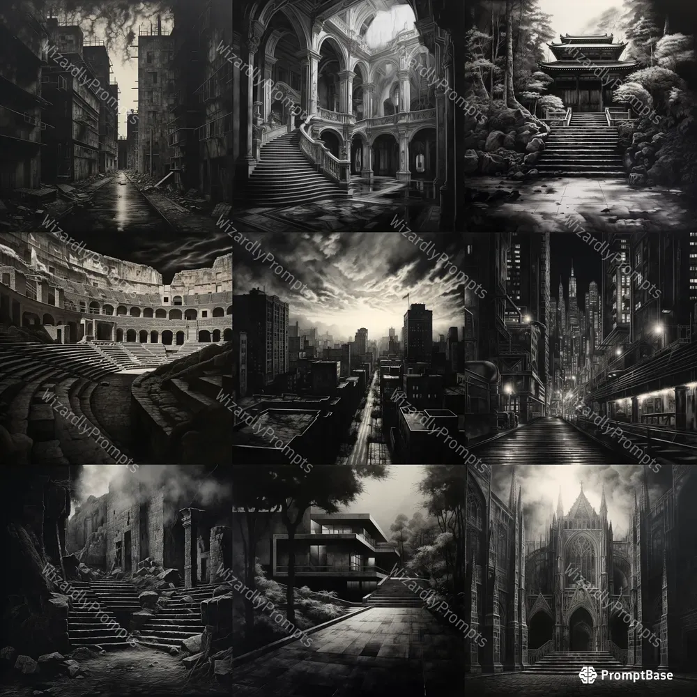 exploding ink drawings midjourney prompt | promptbase... Architecture Charcoal Drawings Midjourney Prompt | PromptBase