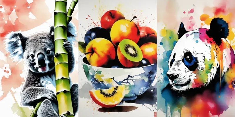 Poster Pop Art Water Colors Stable Diffusion Prompt | PromptBase