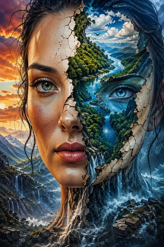 Surreal Abstract Portrait Effects