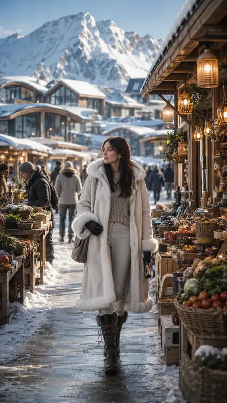 Solarpunk Utopian Arctic Village Lives