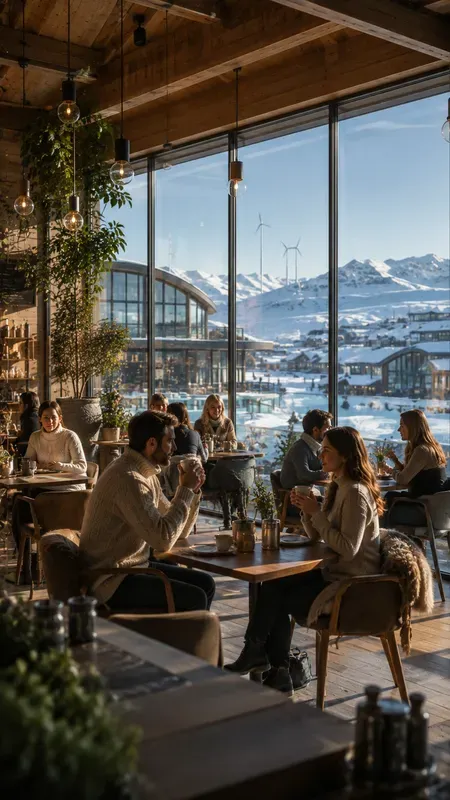 Solarpunk Utopian Arctic Village Lives