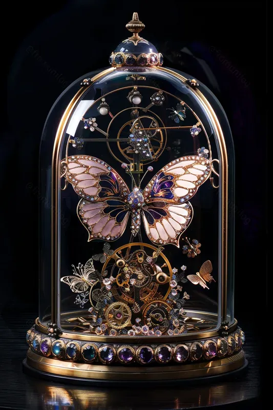 Luxury Glass Dome Mechanical Automata