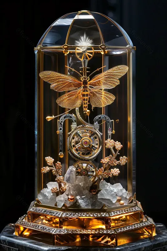 Luxury Glass Dome Mechanical Automata
