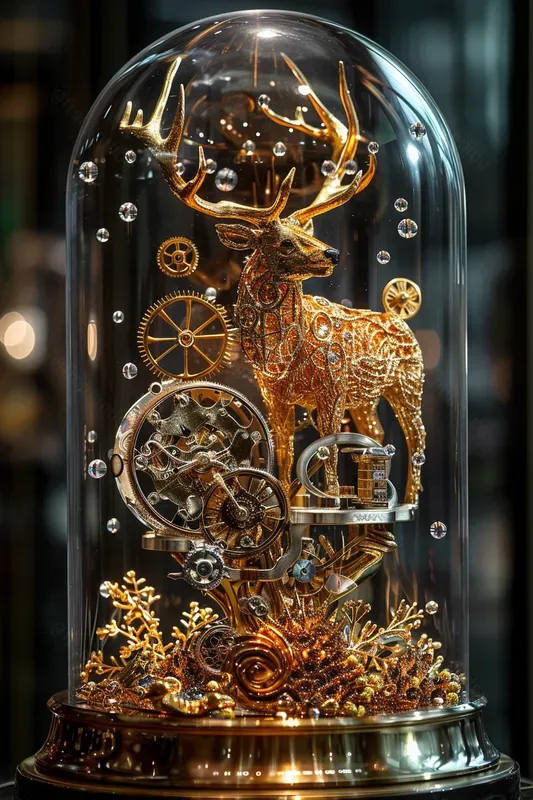 Luxury Glass Dome Mechanical Automata