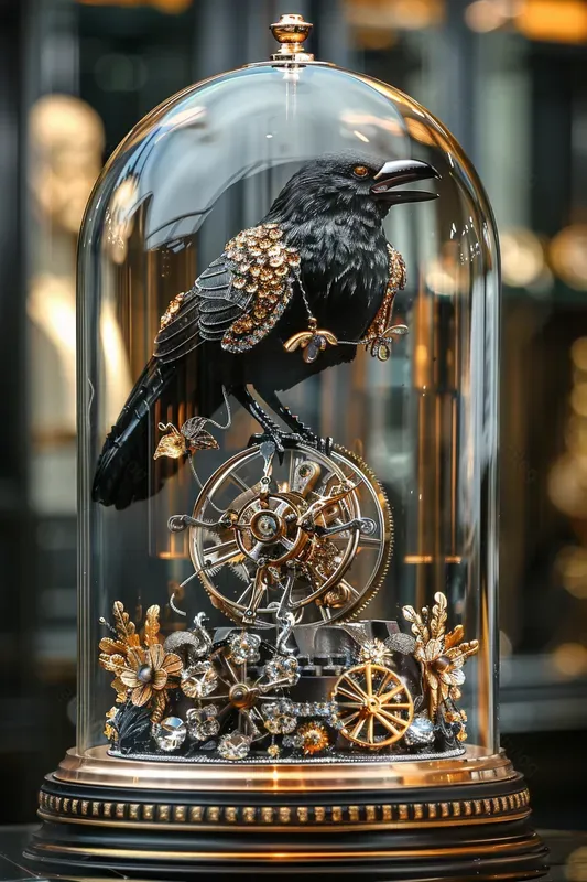 Luxury Glass Dome Mechanical Automata