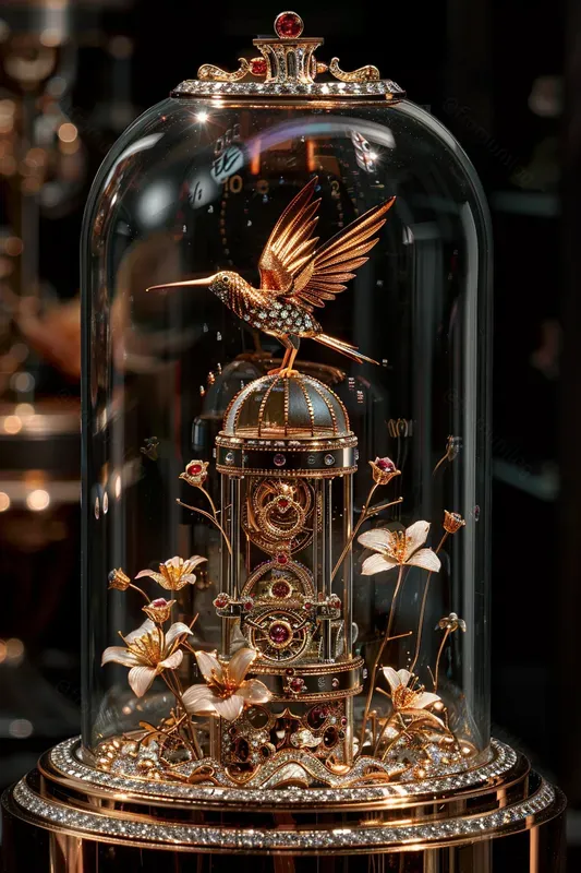 Luxury Glass Dome Mechanical Automata