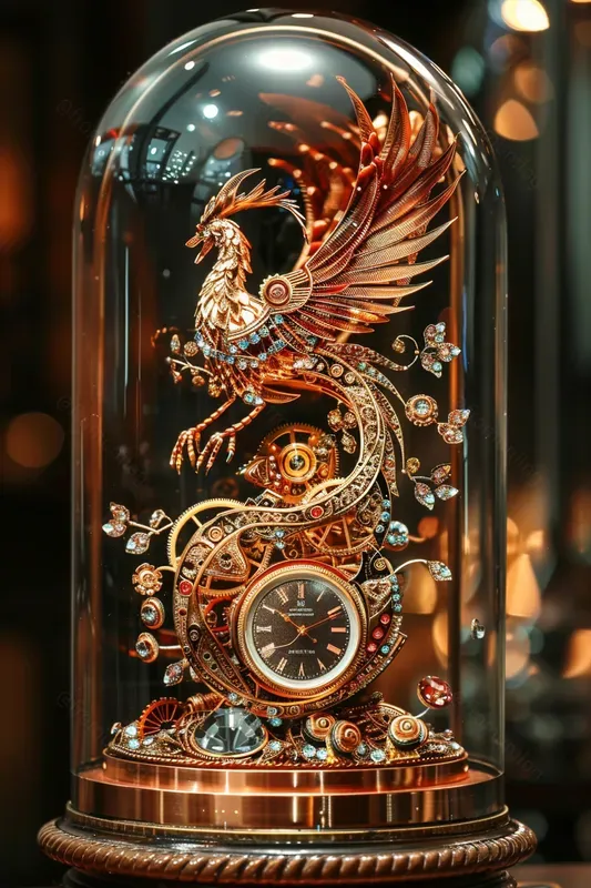Luxury Glass Dome Mechanical Automata
