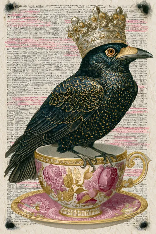 Gilded Manuscript Collage Art