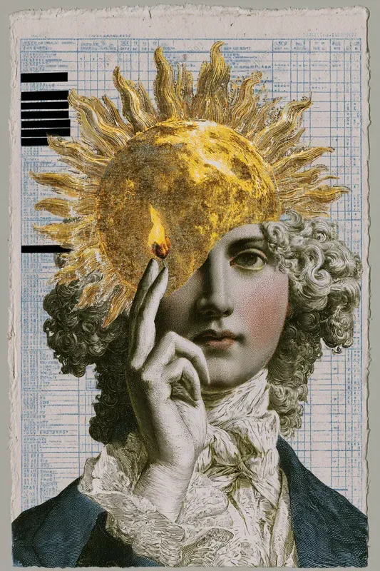 Gilded Manuscript Collage Art