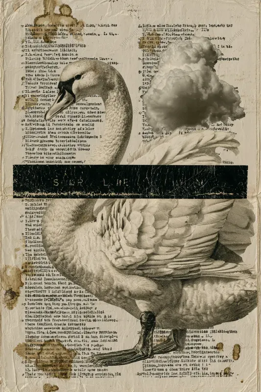 Gilded Manuscript Collage Art
