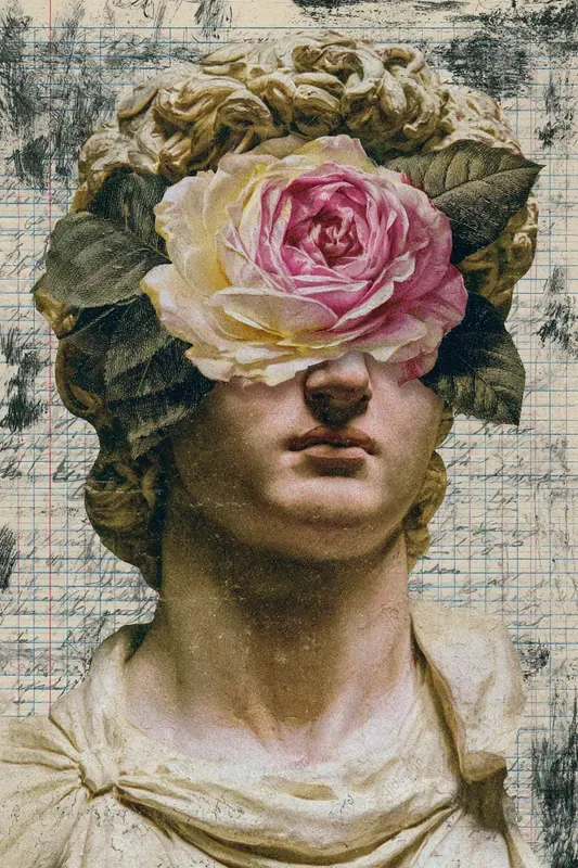Gilded Manuscript Collage Art