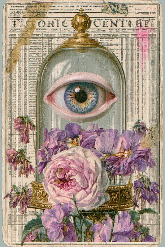 Gilded Manuscript Collage Art