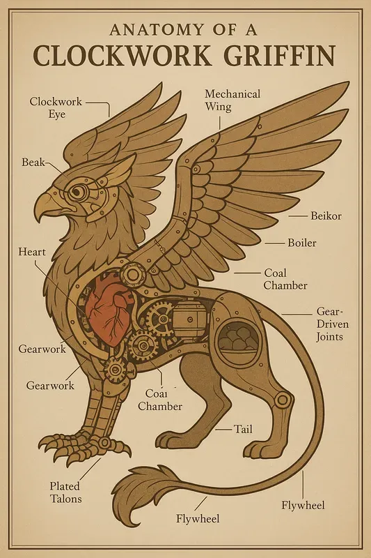 Fantasy Creature Anatomy Posters
