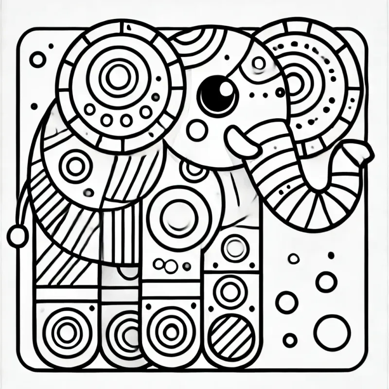 100geometricanimalscoloringprompts