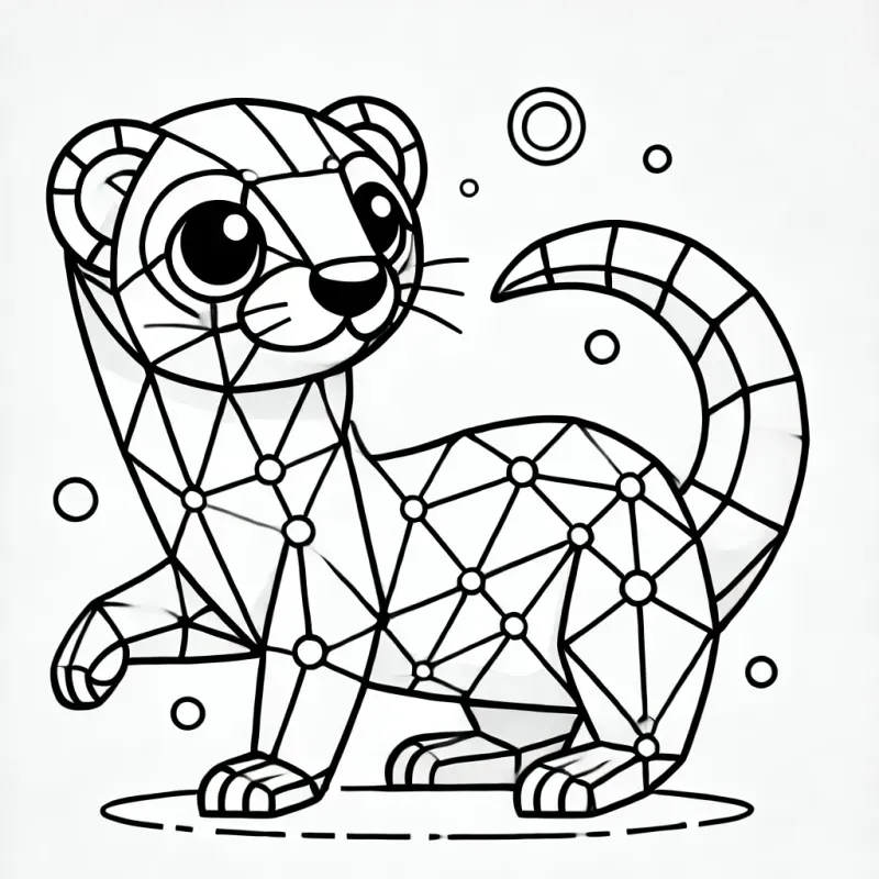 100geometricanimalscoloringprompts