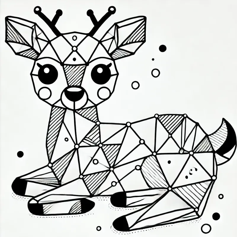 100geometricanimalscoloringprompts