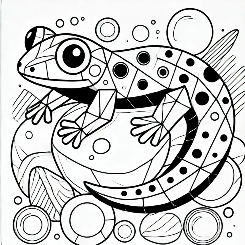 100geometricanimalscoloringprompts
