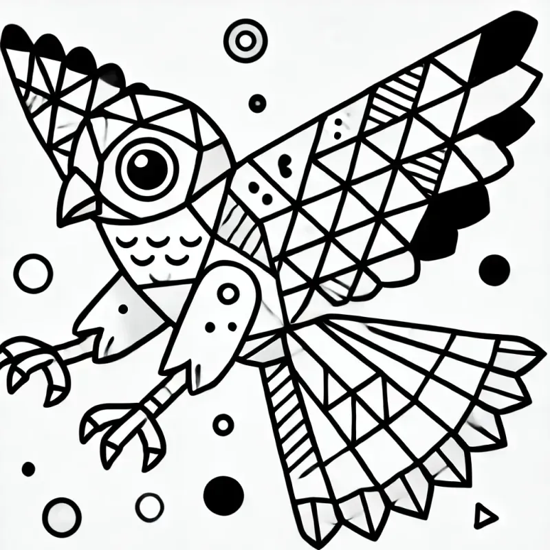 100geometricanimalscoloringprompts