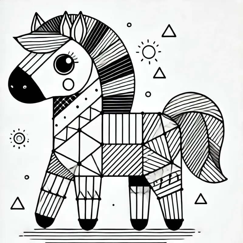 100geometricanimalscoloringprompts