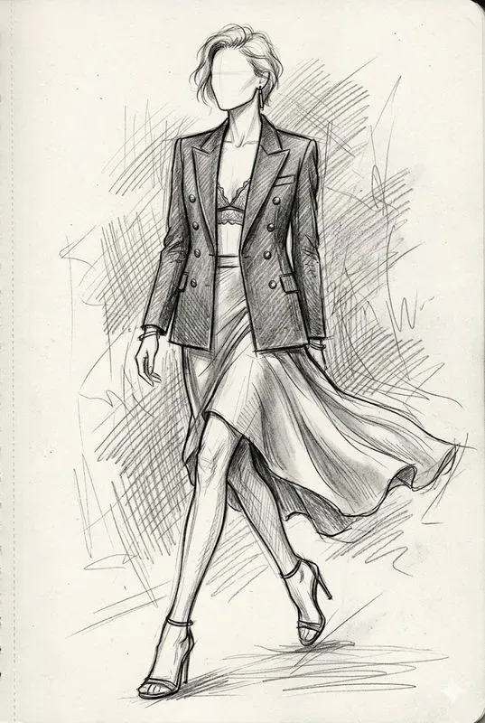 Couture Fashion Pencil Sketches