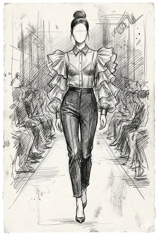 Couture Fashion Pencil Sketches