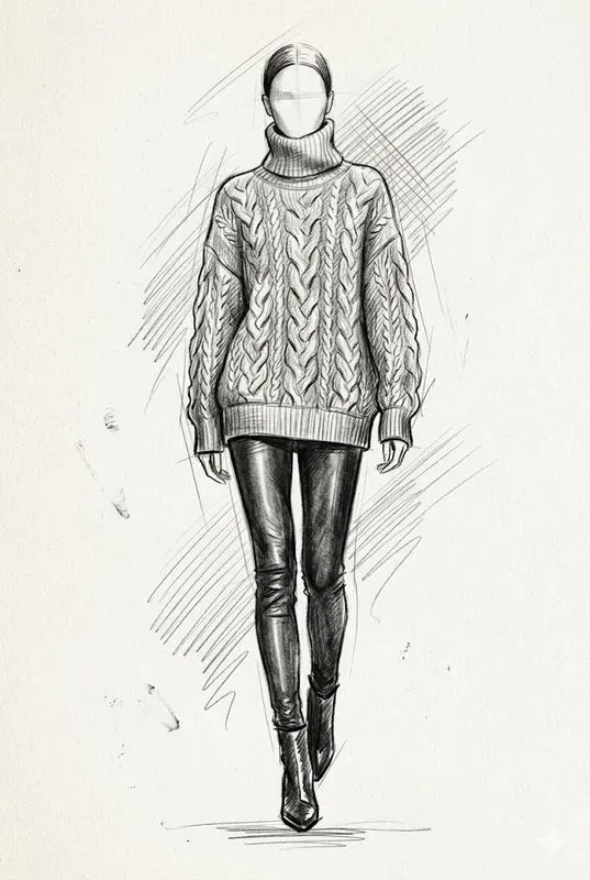 Couture Fashion Pencil Sketches